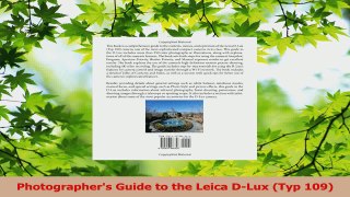 PDF Download  Photographers Guide to the Leica DLux Typ 109 PDF Online