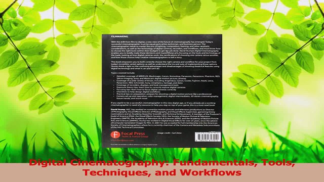 PDF Download Digital Cinematography Fundamentals Tools Techniques and Workflows PDF Full Ebook
