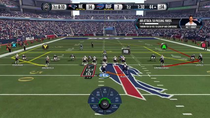 TD Gronkowski vs Buffalo Madden NFL 16