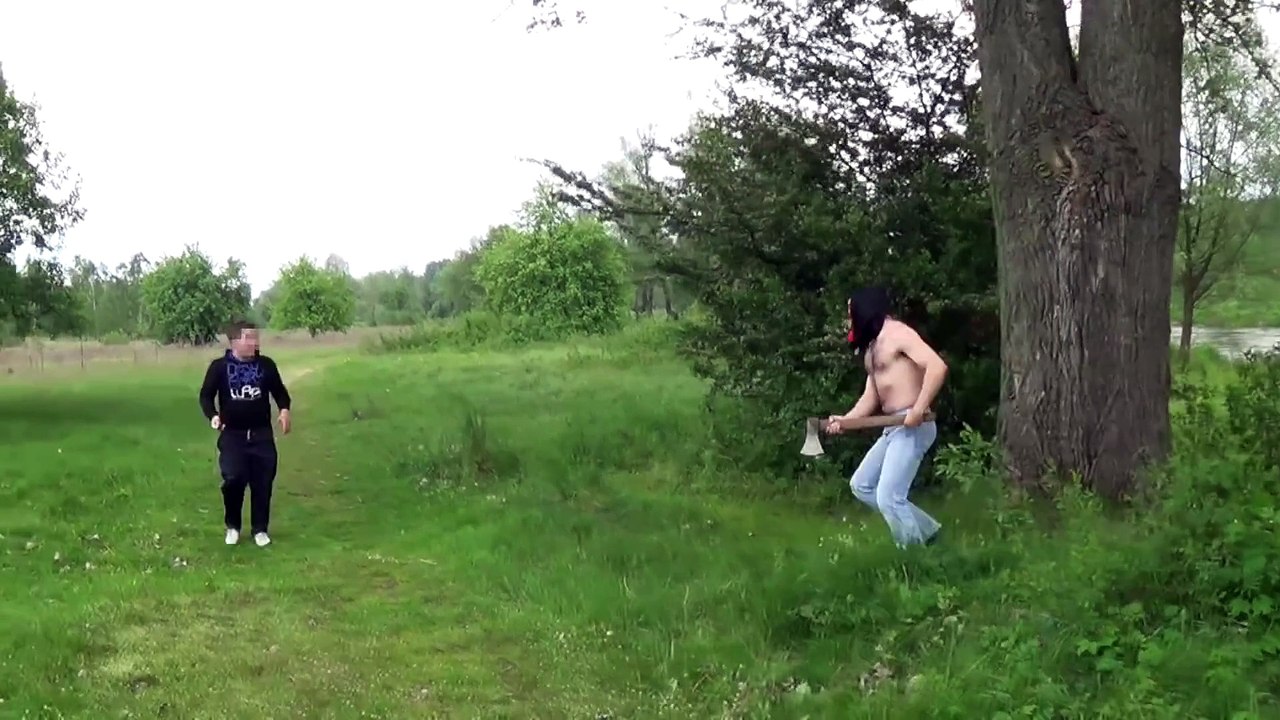 Zombie axe prank goes wrong almost died Notice