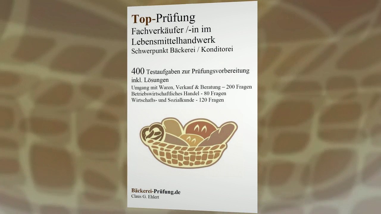 Bäckereifachverkäuferin - 5 Prüfungfragen für die Abschlussprüfung
