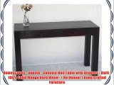 Homescapes - Dakota - Console Hall Table with Drawers - Dark - 100% Solid Mango Hard Wood -