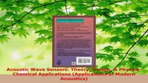 PDF Download  Acoustic Wave Sensors Theory Design  PhysicoChemical Applications Applications of Download Full Ebook