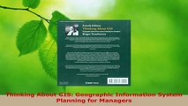 PDF Download  Thinking About GIS Geographic Information System Planning for Managers Read Full Ebook