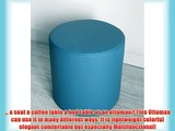 Arketicom Ottoman Chill footstool Cylinder HandMade with Faux Leather (Removable cover with