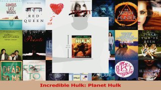 PDF Download  Incredible Hulk Planet Hulk Read Online