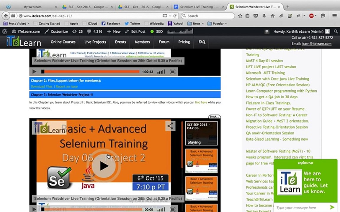 Selenium Webdriver Live Training  Orientation Session  OCT 2015