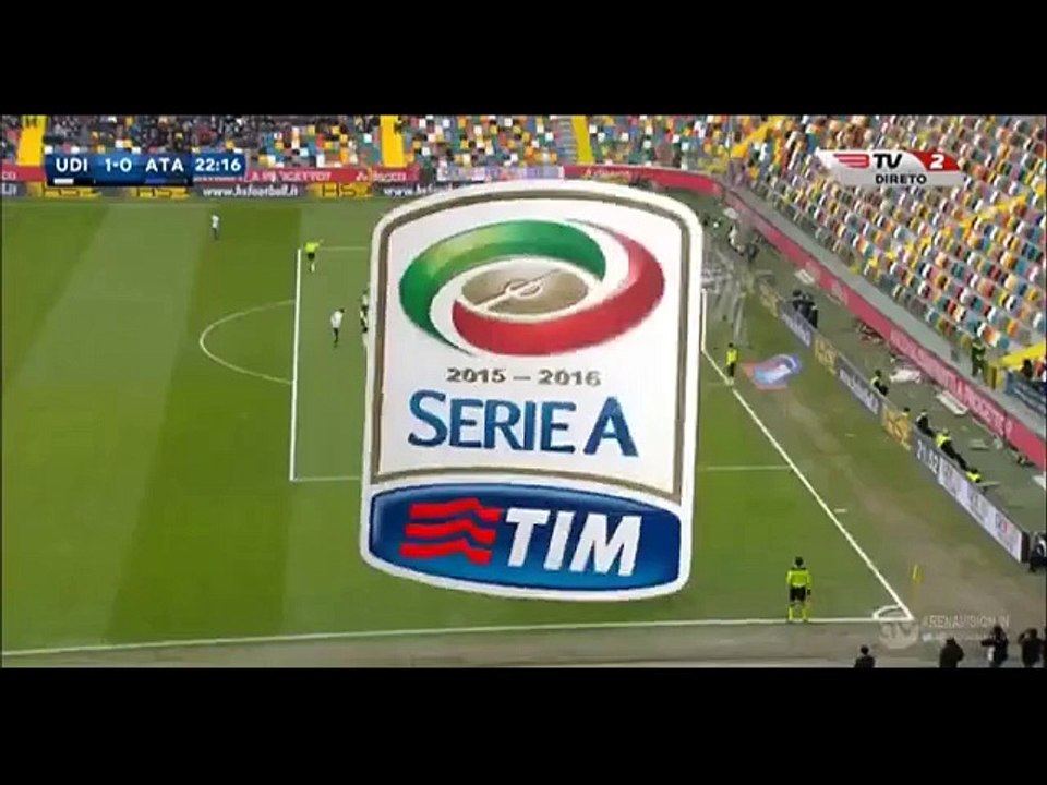 1-0 Cyril Théréau Goal Italy  Serie A - 06.01.2016, Udinese Calcio 1-0 Atalanta Bergamo