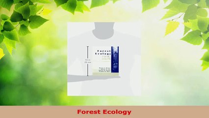 PDF Download  Forest Ecology PDF Full Ebook