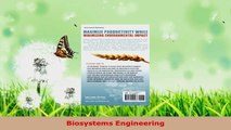 PDF Download  Biosystems Engineering PDF Online