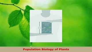 PDF Download  Population Biology of Plants Download Online
