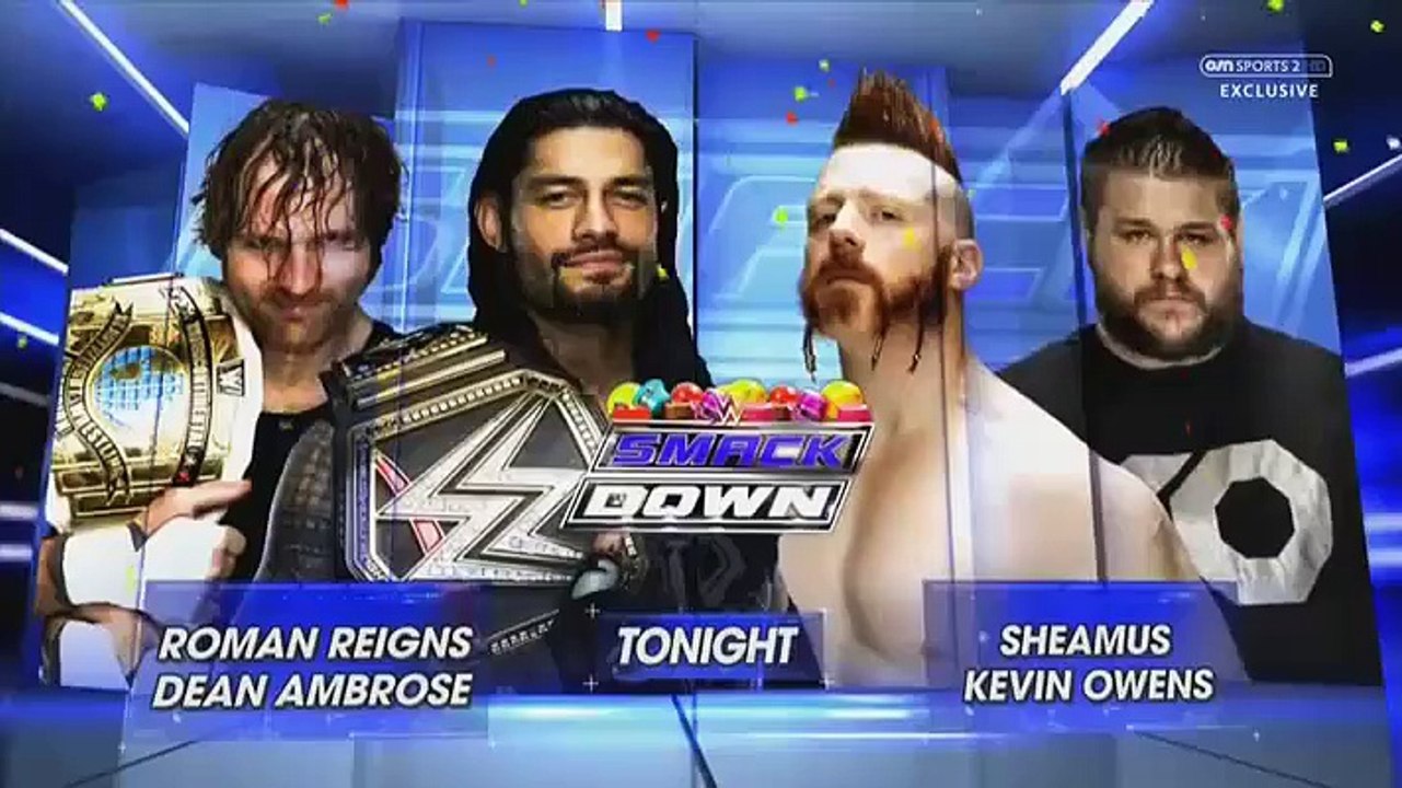 roman reigns, dean ambrose vs. sheamus, kevin owens! championship match