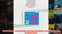 Environment Technology and Sustainability Technologies of Architecture