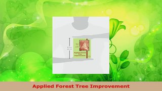 PDF Download  Applied Forest Tree Improvement Download Full Ebook