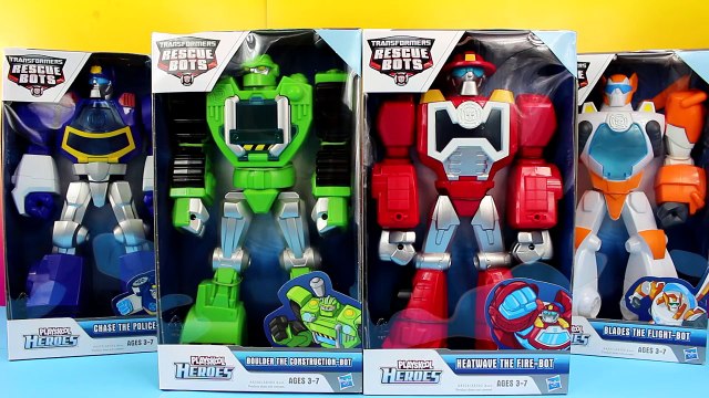 Transformers Rescue Bots Playskool Heroes with Chase Heatwave Boulder and Blades