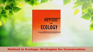 Download  Method in Ecology Strategies for Conservation PDF Free