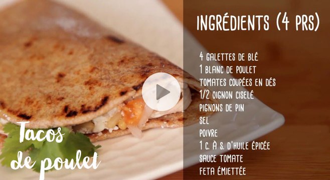 Recette de tacos au poulet pour un repas mexicain - Gourmand