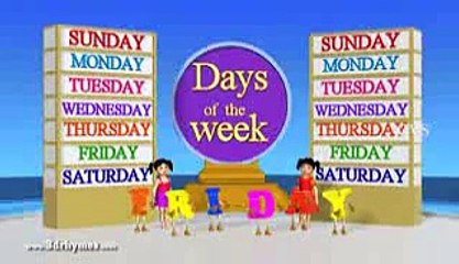 Days of the Week - 3D Animation English Nursery rhyme for children