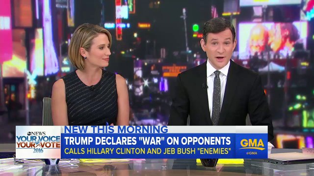 Donald Trump Compares His Campaign With Hillary Clinton & Jeb Bush To War & Calls Bill Clinton One Of The Greatest Abusers