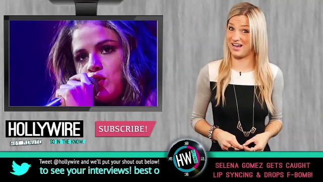 Selena Gomez Caught Lip Syncing & Dropping F-Bomb! (JINGLE BALL 2013)