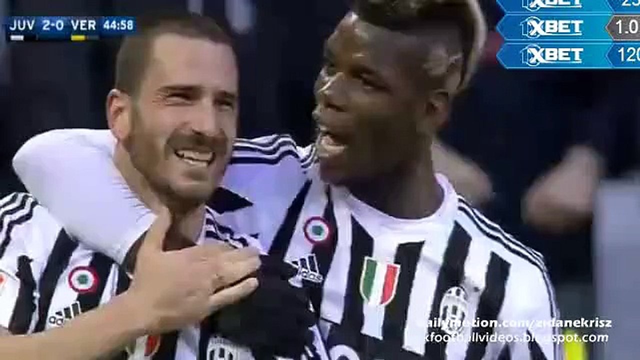 2-0 Leonardo Bonucci Super Goal - Juventus v. Hellas Verona 06.01.2016 HD