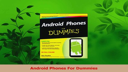 PDF Download  Android Phones For Dummies PDF Full Ebook