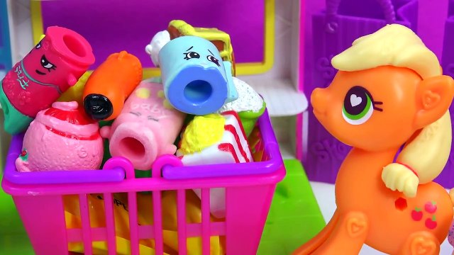 MLP Shopkins Season 2 Small Mart 12 Pack My Little Pony POP Applejack Fluttershy Toy Blind