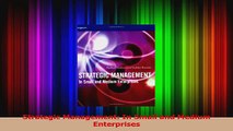 PDF Download  Strategic Management In Small and Medium Enterprises Download Full Ebook