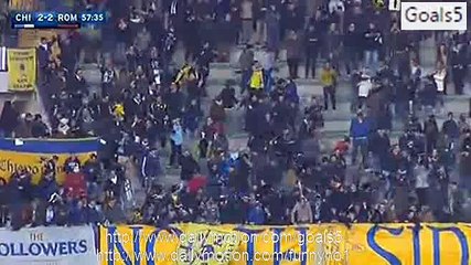 Dario Dainelli Goal Chievo 2 - 2 AS Roma Serie A 6-1-2016