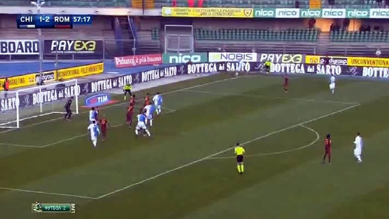Dario Dainelli Goal - Chievo 2 - 2 AS Roma - 06...