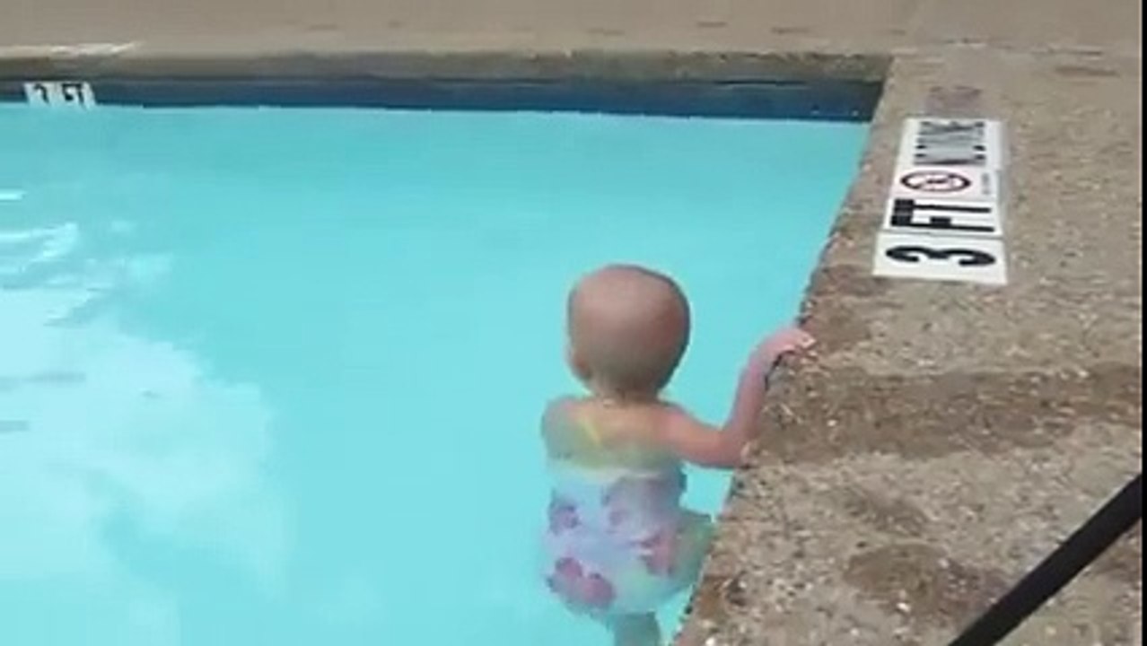 16 Month Old Baby Girl Swims Like A Champ - You Must See Her