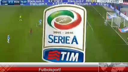 2-3 Iago Falque  Italy Serie A  -ChievoVerona 2 - 3 Roma  06.01.2016