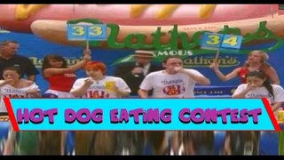 International Hot Dog Eating Competition In New York - Funny Video