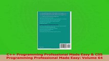 PDF Download  C Programming Professional Made Easy  CSS Programming Professional Made Easy Volume 64 Download Full Ebook