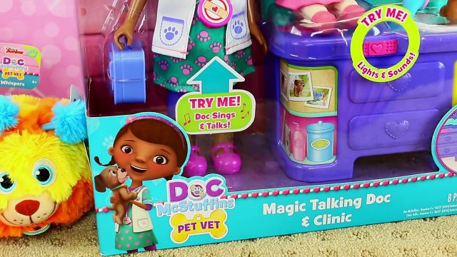 Doc McStuffins Pet Vet Checkup Center & Barbie Great Puppy Adventure, Findo, Squibbles Doc