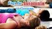 Yoga for Insomnia - Insomnia Relief, Relaxation, Restfull and Nutritional Management in German