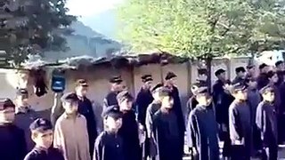 Pashto anthem by school children in Waziristan