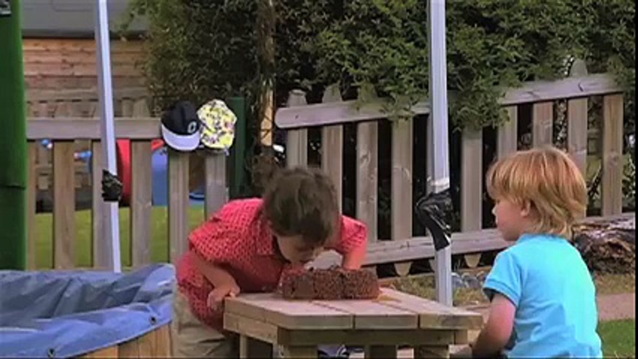 Children And Chocolate Cake