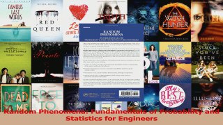 PDF Download  Random Phenomena Fundamentals of Probability and Statistics for Engineers PDF Full Ebook