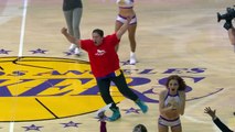 Fan Hits Half-Court Shot at Lakers Game for $95,000!!