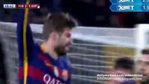 Gerard Pique 3:1 | Barcelona v. Espanyol 06.01.2016 HD