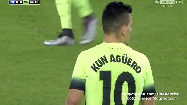 Sergio Agüero Fantastic Skills & Chance - Everton v. Manchester City 06.01.2016 HD