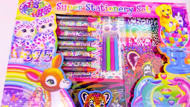 Lisa Frank Rainbow Art Super Stationery Set Unboxing and Tattoos on Little Pony Cookieswir