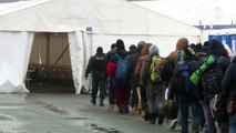 Winter weather for refugees at Slovenian-Austrian border