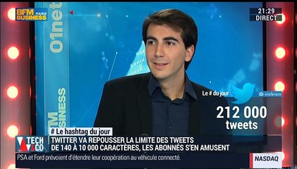 Le Hashtag du jour: 212 000 tweets sur le #Twitter10k - 06/01