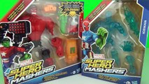 Marvel Super Hero Mashers Red Hulk vs Iceman Figures Toy Review Unboxing Hasbro Toys