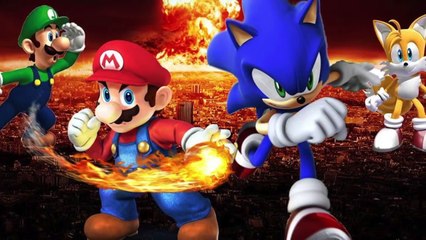 MARIO and LUIGI vs SONIC and TAILS! Cartoon Fight Club Episode 3