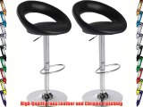 Pair of Black Sorrento Kitchen Bar Stool - High Quality Black Faux Leather by Lamboro