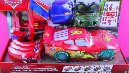 CARS Design & Drive Set Lightning McQueen Gear Up Toys Hawk Plane Transformer