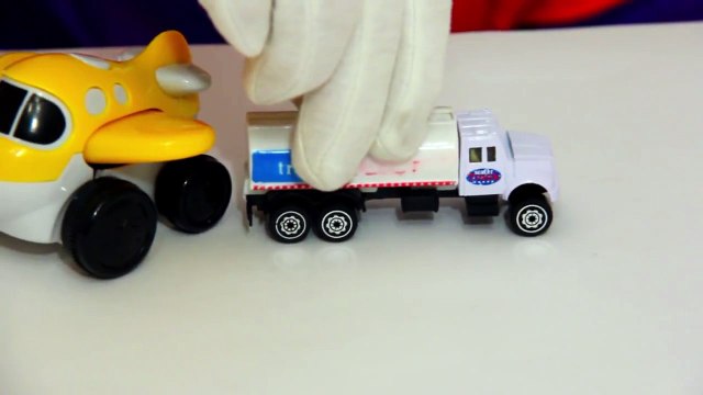 Childrens Videos: Car Clown AIRPLANE Take Off & Toy Airport Toys & Trucks Cartoons for Ki